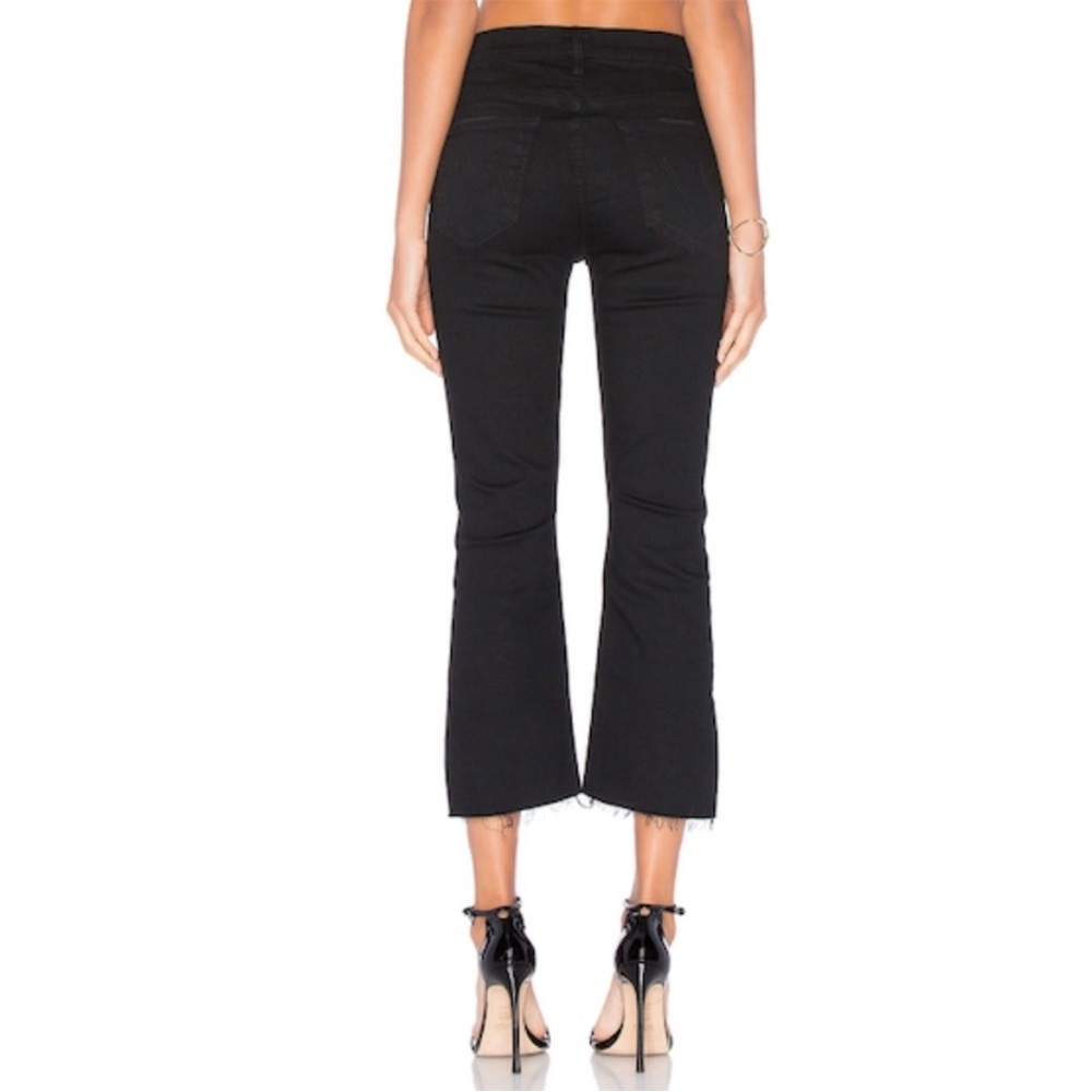 Mother The Insider Crop Step Fray Not Guilty Black High Rise Jeans size 27 - Picture 5 of 14